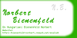 norbert bienenfeld business card